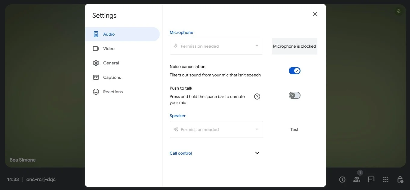 Google Meetのノイズキャンセリング